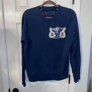 American Eagle Men’s Lightweight Sweatshirt Size Small Blue #71 Raglan